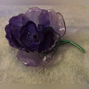 Vintage Estate Vendome Purple Amethyst Lucite Brooch